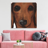 ROTE DACKEL LEINWANDDRUCK (Insitu (Wohnzimmer))