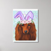 ROTE DACKEL LEINWANDDRUCK (Vorderseite)