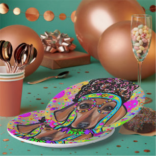 ROTE DACKEL PAPPTELLER