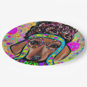 ROTE DACKEL PAPPTELLER (Schrägansicht)