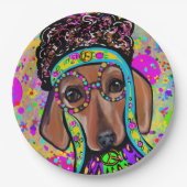 ROTE DACKEL PAPPTELLER (Vorderseite)