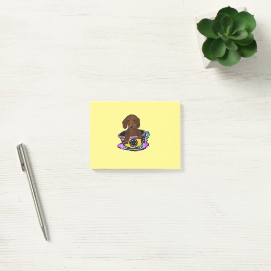Rote Dackel Post-it Klebezettel (Büro)