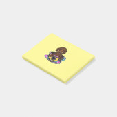 Rote Dackel Post-it Klebezettel (angewinkelt)