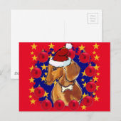 ROTE DACKEL POSTKARTE (Vorne/Hinten)