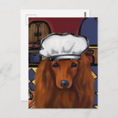 ROTE DACKEL POSTKARTE (Vorne/Hinten)