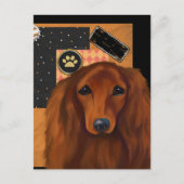 ROTE DACKEL POSTKARTE (Vorderseite)