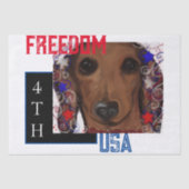 Rote Dackel Seidenpapier (Vorderseite)