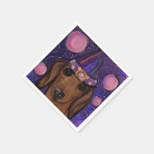 Rote Dackel Serviette (Ecke)