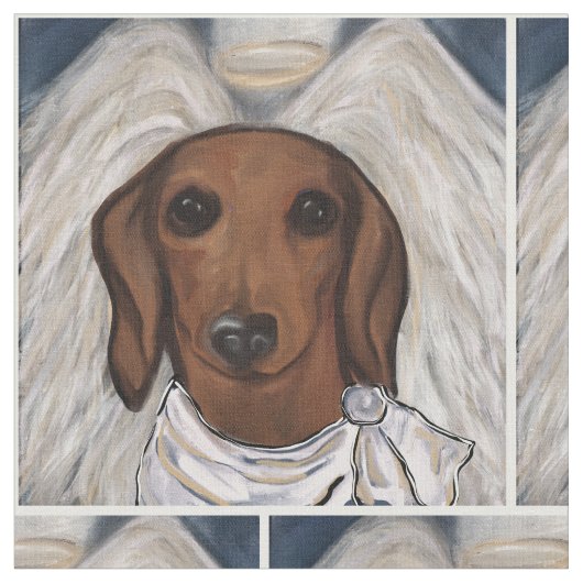 Rote Dackel Stoff (Nahaufnahme)