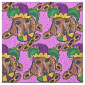 Rote Dackel Stoff (Muster)