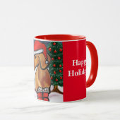 Rote Dackel Tasse (VorderseiteRechts)