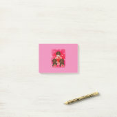 Rote Dackel Valentine Post-it Klebezettel (Auf Schreibtisch)