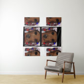 Rote Dackel Wandteppich (Beispiel (Horizontal))