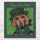 ROTE DACKEL WEINETIKETT (Einzelnes Label)