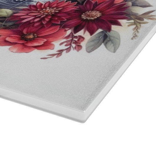 Rote Dackeln in der Gartenschneide: Schneidebrett (Ecke)