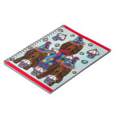 Rote Dackeln Notizblock (Linke Seite)