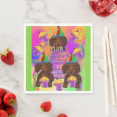 Rote Dackeln Serviette (Beispiel)