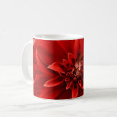 Rote Dahlia-Blume Kaffeetasse (Vorderseite Links)