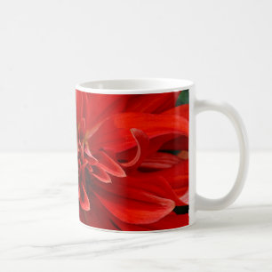 Rote Dahlia-Blume Kaffeetasse