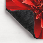 Rote Dahlia-Blume Mousepad (Ecke)