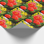 Rote Dahlien Geschenkpapier (Ecke)
