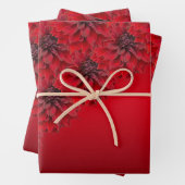 Rote Dahlien im gotischen Stil Geschenkpapier Set (Beispiel)