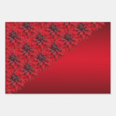 Rote Dahlien im gotischen Stil Geschenkpapier Set (Vorderseite)