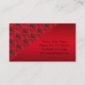 Rote Dahlien im gotischen Stil, Visitenkarte (Rückseite)