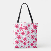 Rote Daisy-Blume im Retro-Hintergrund Sommer Tasche (Rückseite)