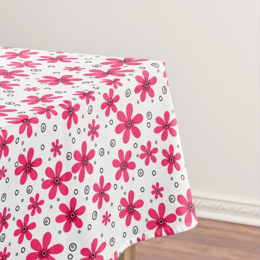 Rote Daisy-Blume im Retro-Hintergrund Sommer Tischdecke (Beispiel)