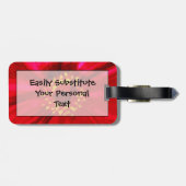 Rote Daisy-Blume mit Gelbpollen Abstrakt Gepäckanhänger (Rückseite horizontal)