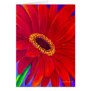 Rote Daisy Gerber Blume Malerei Art - Multi