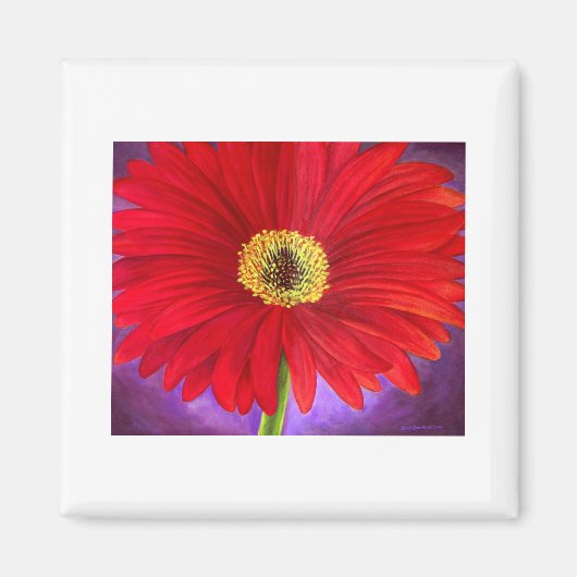 Rote Daisy Gerber Blume Malerei Art - Multi Magnet (Vorne)