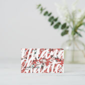 Rote Daisy Moderne Trendige Blume Florist Visitenkarte (Stehend Vorderseite)