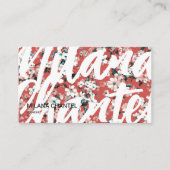 Rote Daisy Moderne Trendige Blume Florist Visitenkarte (Vorderseite)