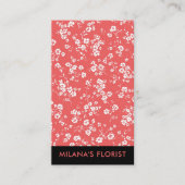 Rote Daisy Moderne Trendige Blume Florist  Visitenkarte (Vorderseite)