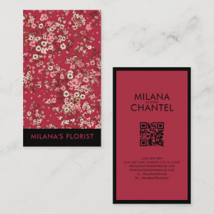 Rote Daisy Moderne Trendige Blume Florist Visitenkarte