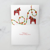 Rote Dala Pferdefeiertags-Karte Feiertagskarte (Innenseite)