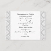 rote Damask Gift Registry Cards Begleitkarte (Rückseite)