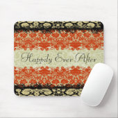 Rote Damast-Hochzeit Mousepad (Mit Mouse)