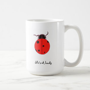 Rote Dame Bug Statement Mug Kaffeetasse