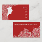 Rote Dame Visitenkarte (Vorne/Hinten)