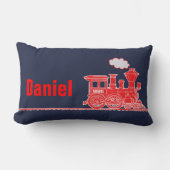 Rote Dampfzüge Lendenkissen (Vorderseite)