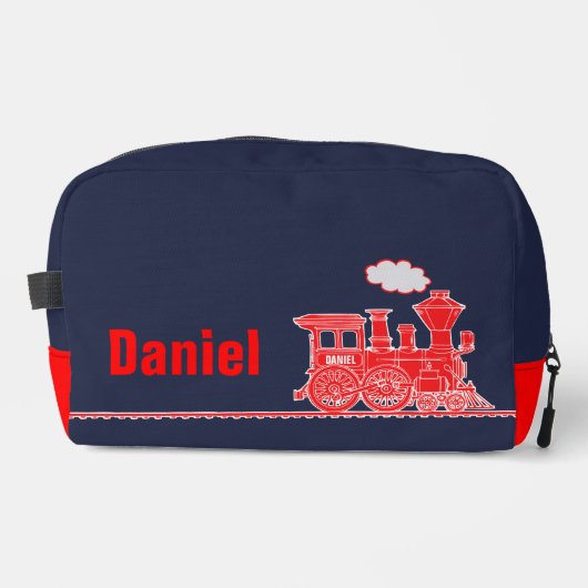Rote Dampfzüge - Reisen Waschbeutel (Vorderseite)