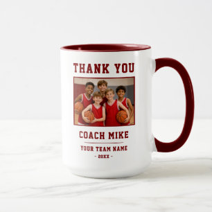 Rote Dankeschön-Trainer-Teamname-Foto-Tasse Tasse