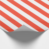 Rote Deckchair Streifen Geschenkpapier (Ecke)