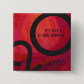 Rote Dekade zum Geburtstag Button (Vorderseite)