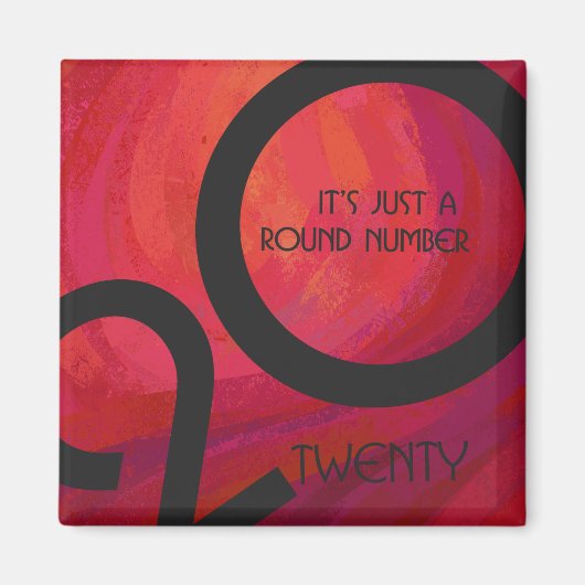 Rote Dekade zum Geburtstag Magnet (Vorne)