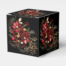 Rote dekorative Blume Geschenkboxen