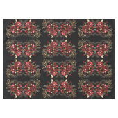 Rote dekorative Blume Tischdecke (Vorderseite (Horizontal))